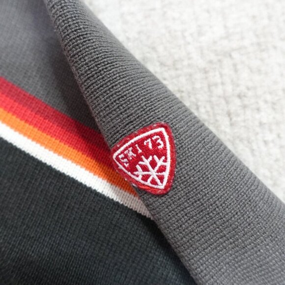 Vintage Mossimo Sweater Medium Black Gray Full Zip Ski 1973 Jacket Y2K - Picture 3 of 7